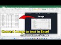 How to convert image to text in excel 2016