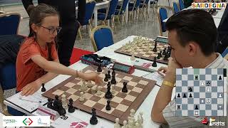 12-year-old navigates a Complex Pawn Race - FM Henry v FM Kanov | Sardinia World Chess Festival