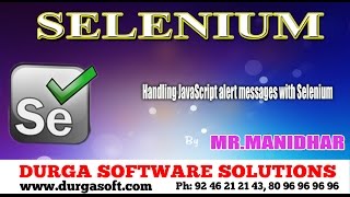 Selenium || Handling JavaScript alert messages with Selenium