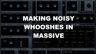 Video Game Sound Design Tutorial - Making Noisy Whooshes and Stingers in Massive