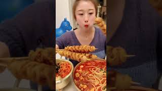 ASMR MUKBANG/CHAINA GIRL EATING SHOW🥵😋Spicy food#46