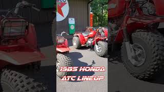 The 1985 Honda ATC Lineup!  ATC 70, 110, 125M, 200S/X/M/ES, 250ES/SX/R and 350X!  #honda #1985 #fun