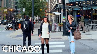 Fall in Chicago Downtown Walking Tour on Friday | October 18, 2024 | 4k 60fps, City Sounds