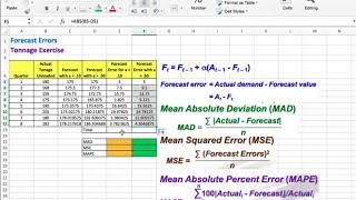 Forecasting Errors Exercise