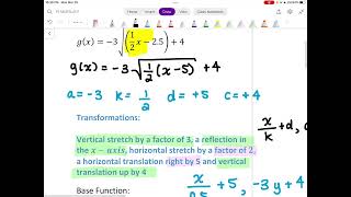 Graphing Transformations of Functions using Mapping Notation (Mapping Rule) 📈