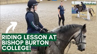 Showjumping Lesson after a HUGE break at Bishop Burton College! Riding With Rhi