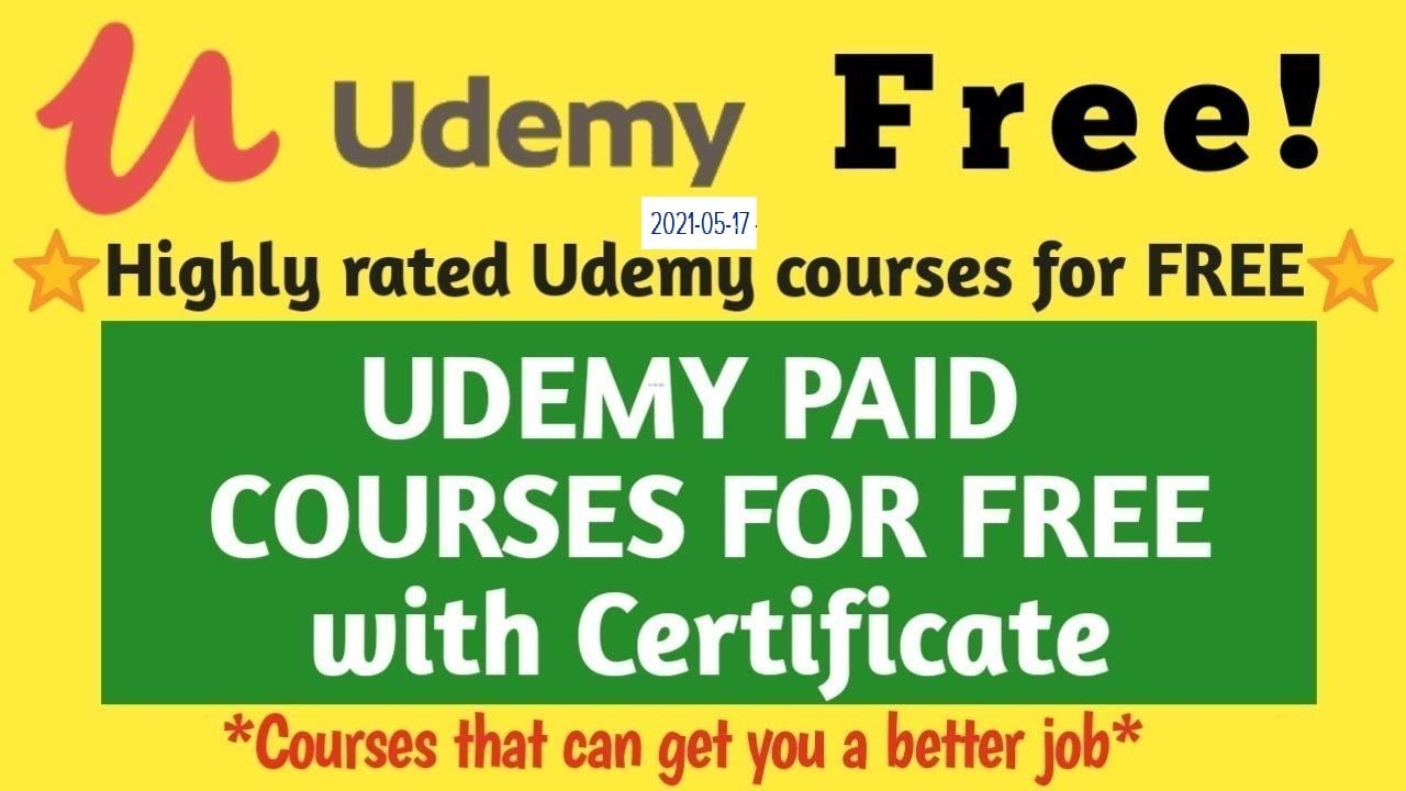 Udemy Free Courses Online With Certificate | Udemy Coupon Code 2021 ...