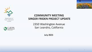 Singer Friden Project Update Community Meeting - July 19, 2023