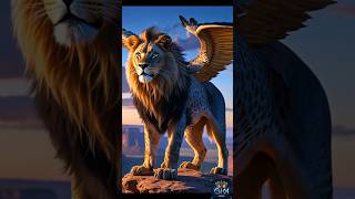 A hybrid lion, created by combining a lion and an eagle with the help of AI.#ai #cartoon #shortvideo