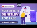 🔥 Host Website on Netlify for Free | Website Development in Hindi #36
