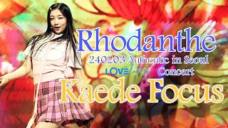 [4K]240203 tripleS 카에데 Kaede かえで Rhodanthe Authentic In Seoul LOVElution  트리플에스 러블루션 직캠