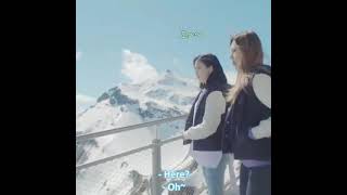 Twice Mina and Tzuyu Clicking Pictures of Mountains