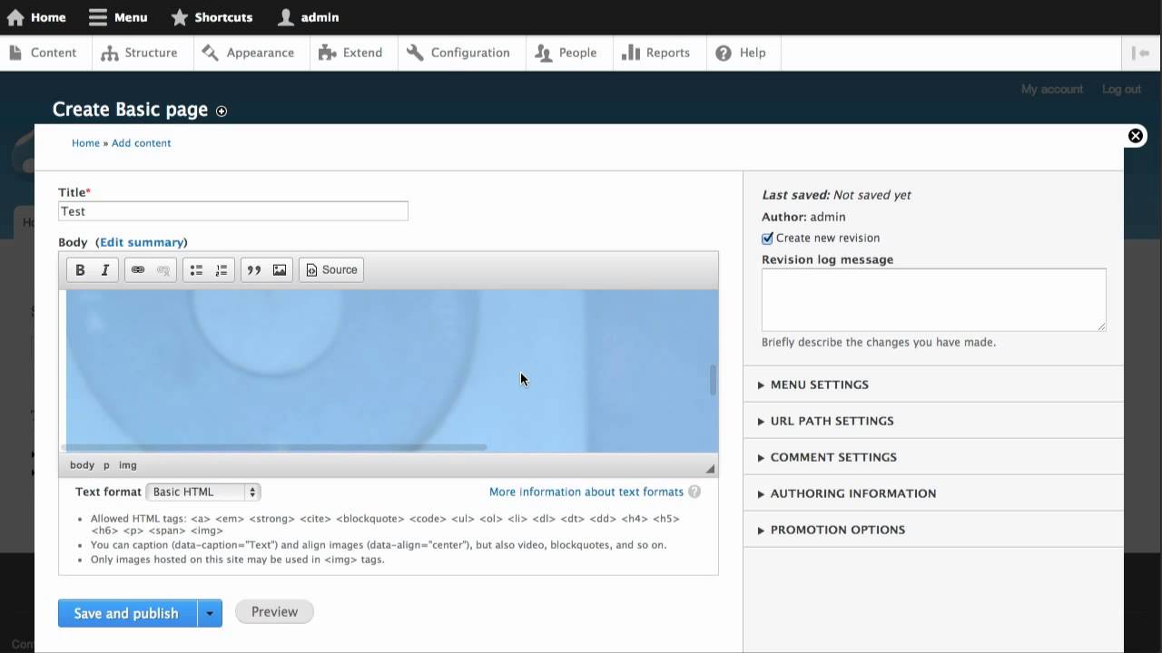 Drupal 8 Wysiwyg And In Line Editing Dev Version Oct 2013 Youtube