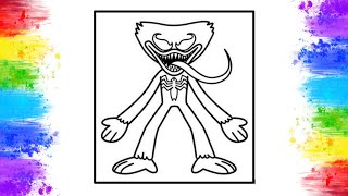 Huggy Wuggy Venom Coloring Pages | Poppy Playtime Coloring | Elektronomia - Sky High [NCS Release]