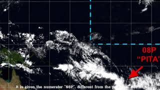 Tropical Cyclone Pita hits Niue, low south of Russia