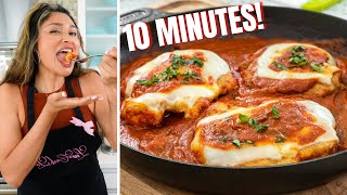This Low Carb Chicken Parm recipe is ready in just 10 minutes!
