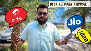 Which is the Best Mobile Network in India –Airtel vs Jio vs Idea -Real Life Test | OpenSignal Report