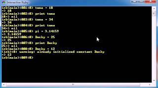 Ruby Programming Tutorial - 20 - Constants