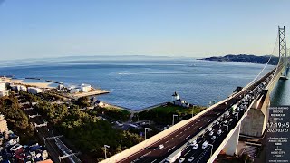 [渋滞] 明石海峡大橋ライブカメラ Akashi-Kaikyo Bridge 4K LIVE Camera Archive [3/27] 神戸淡路鳴門自動車道 大阪湾 淡路島 アーカイブ