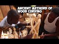 AFRICAN VILLAGE LIFE//WOOD CURVING IN AFRICA//JABWEL