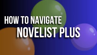 How to Navigate NoveList Plus