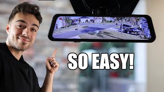 Easiest Mirror Dash Cam Install - Pelsee P12 Pro Max Mirror Dash Cam