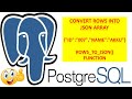 How To Convert Table Records Into JSON Array In PostgreSQL | row_to_json() Function | Knowledge 360