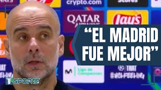 Pep Guardiola DA LA CARA por la ELIMINACIÓN del Manchester City ante Real Madrid en Champions League