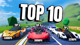 TOP 10 FASTEST CARS IN ROBLOX JAILBREAK (MAR 2025)