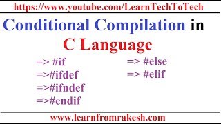 Conditional Compilation in C language