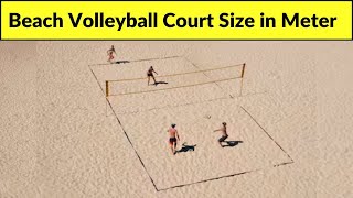 Beach volleyball court size in meter | how to make beach volleyball court | beach volleyball ground