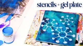 New Stencils On A Gel Plate + Tips and Storage