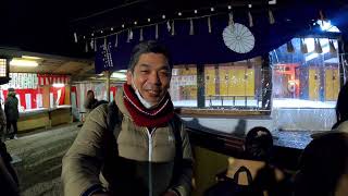 住吉大社初詣　路面電車　阪堺電気軌道　雰囲気を味わって下さい。