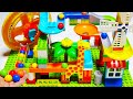 Marble run race  ☆ Summary video Colorful block marble dinosaur！Compilation  45min long vidoe.