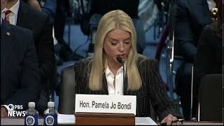 WATCH: Bondi says she will 'make America safe again' in opening statement