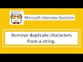 Remove duplicate characters from a string.