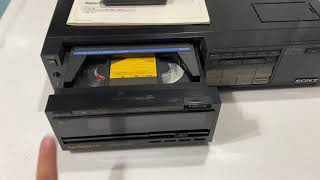 Sony SL-HF750 super beta hifi betamax VCR demonstrated 1986