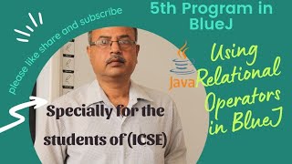 Relational Operators in blueJ (JAVA) 🌺🌺