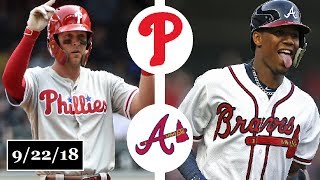 Philadelphia Phillies vs Atlanta Braves Highlights || September 22, 2018