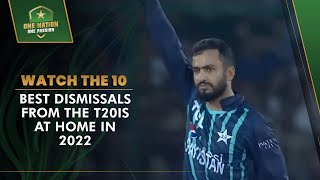 🎥 Watch the 1️⃣0️⃣ best dismissals from the T20Is at home in 2022 🎯| PCB | MA2T
