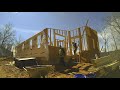 complete time lapse framing a house rewind in reverse