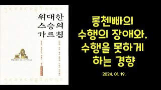 [용수스님 경전강의 0119] 롱첸빠의 수행의 8가지 장애와 수행을 못하게 하는 8가지 경향