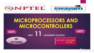 💥 🔥100%🔥 💥 WEEK 11💥 MICROPROCESSORS AND MICROCONTROLLERS ASSIGNMENT SOLUTION🔥🔥💥