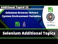 Setting up the Browser Driver Executables for Selenium by editing the System Environment Variables