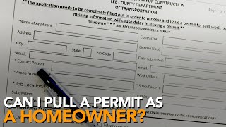 Can I Pull Permits As A Homeowner? Clearwater General Contractor Answers!