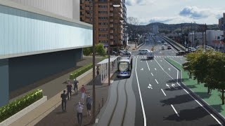 ハレノワ周辺の路面電車の環状化事業費が約27億円に　想定の約3倍　岡山市