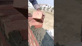 how to brick work laying 9 inch wall #youtubeshorts #shorts #reels #viralshorts #trendingnews