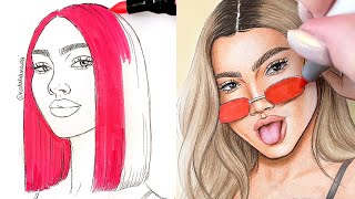 Do S And Don Ts How To Draw Semi Realistic Hairstyle Natalia Madej