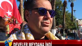 DEVELER MEYDANA İNDİ