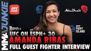 Amanda Ribas 'nervous' watching UFC with Dana White | UFC on ESPN+ 30 guest fighter interview